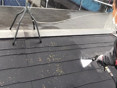 高圧洗浄　スレート屋根