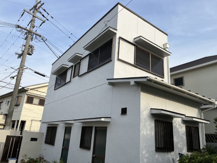 白壁が美しい仕上がりに♪│堺市の外壁塗装・屋根塗装・雨漏り専門店　千成工務店